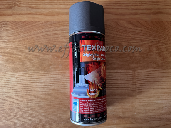 Vernice spray 400 ml grigio - Effetto fuoco - Ricambi per stufe a pellet e legna Piazzetta e Superior