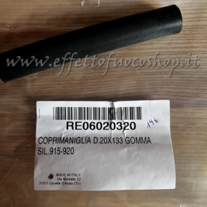 Coprimaniglia D 20x133 gomma siliconica - sfufa a legna - Effetto fuoco - Ricambi per stufe a pellet e legna Piazzetta e Superior