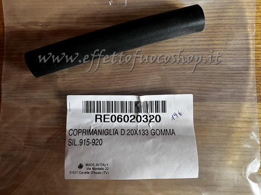 Coprimaniglia D 20x133 gomma siliconica - sfufa a legna - Effetto fuoco - Ricambi per stufe a pellet e legna Piazzetta e Superior